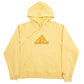 Womens Yellow Adidas Spellout Hoodie Jumper