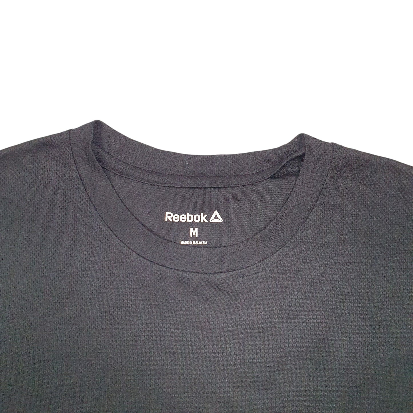 Mens Black Reebok Active Workout Gym Spellout Short Sleeve T Shirt