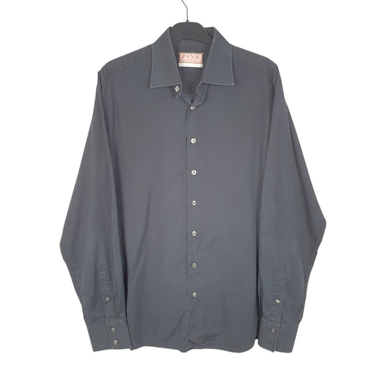 Mens Black Pink Jermyn Street London Long Sleeve Shirt