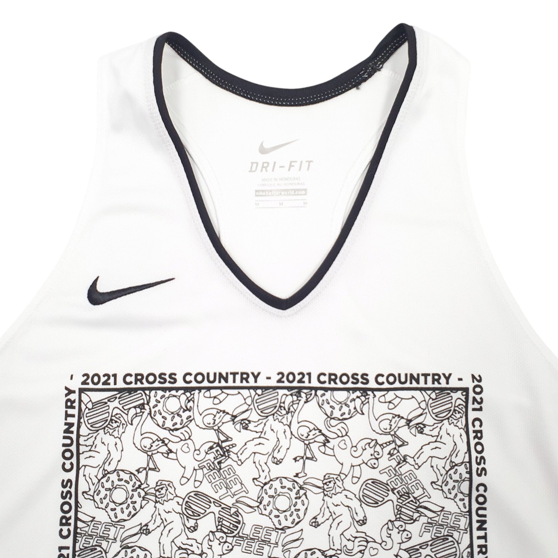 Womens White Nike Dri-Fit Cross Country Vest Jumper