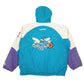 Mens Blue Starter NBA Charlotte Hornets Vintage 90s Crewneck Coat