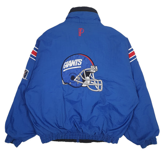 Mens Blue Pro Player NFL New York Giants Reversible Vintage 90s  Coat