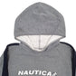 Mens Grey Nautica Spellout Hoodie Jumper