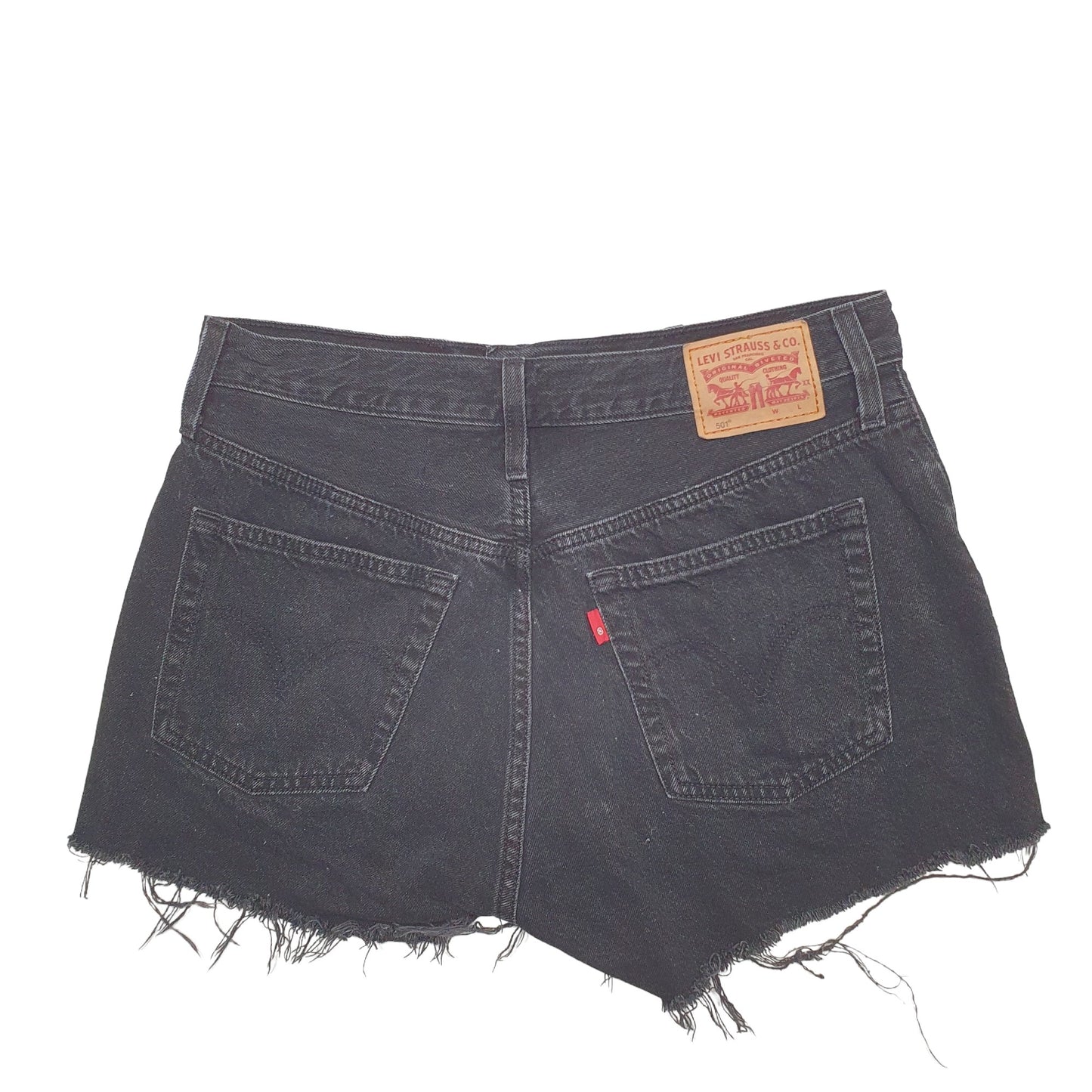 Womens Black Levis 501 Jorts Denim Shorts