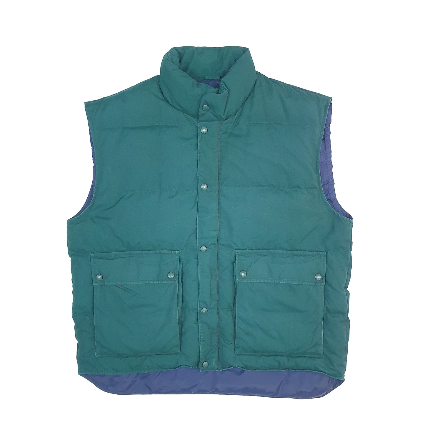 Mens Green Eddie Bauer Vintage 1990s Vest  Coat