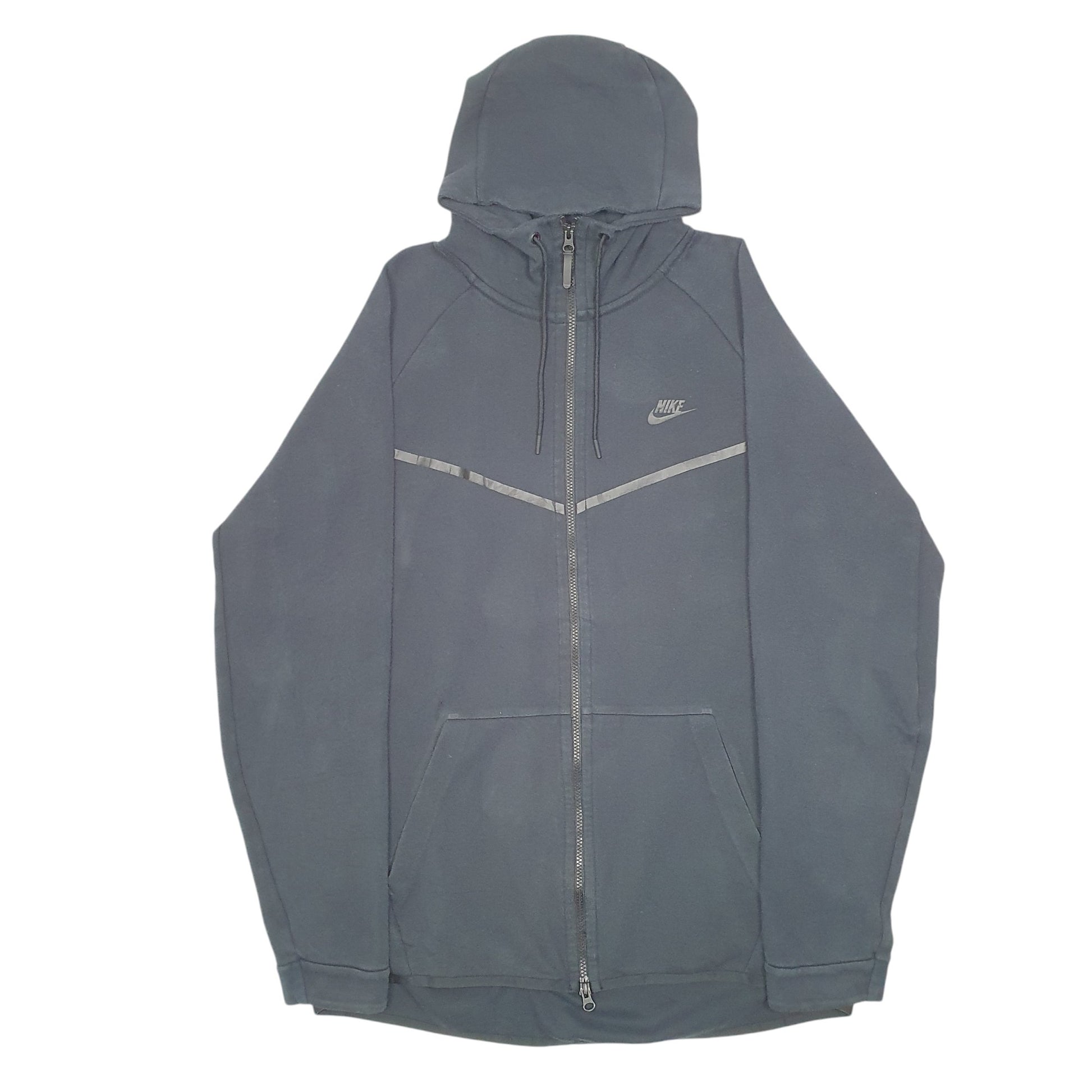 Mens Black Nike Hoodie Tall Full Zip Jumper