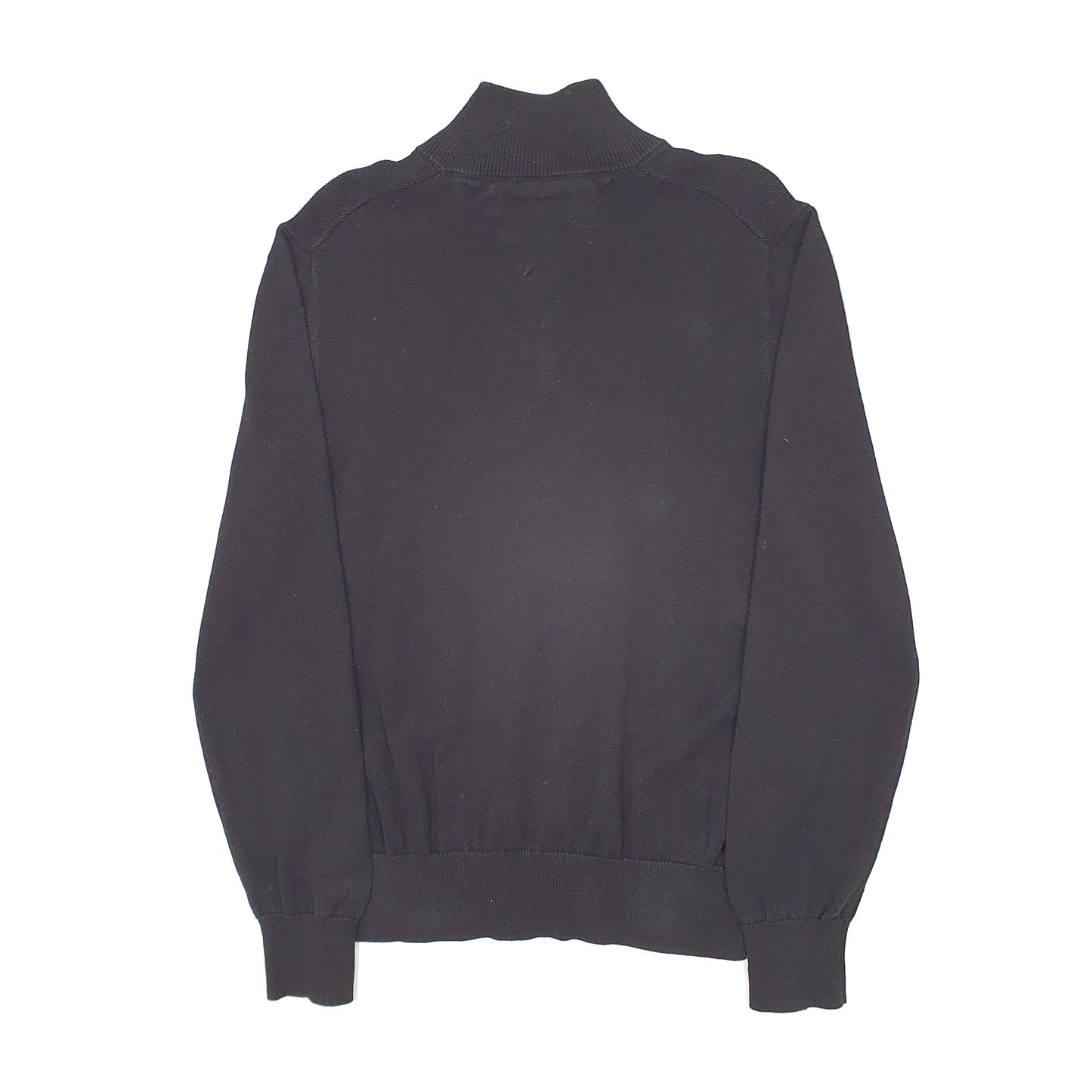 Mens Black Tommy Hilfiger  Quarter Zip Jumper