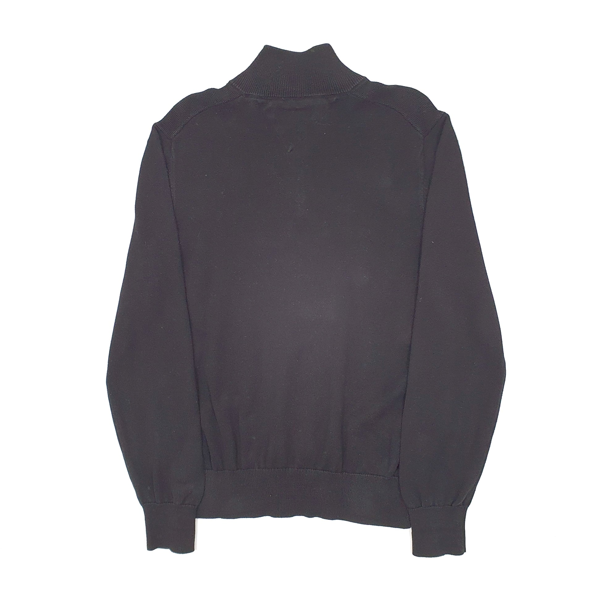 Mens Black Tommy Hilfiger  Quarter Zip Jumper