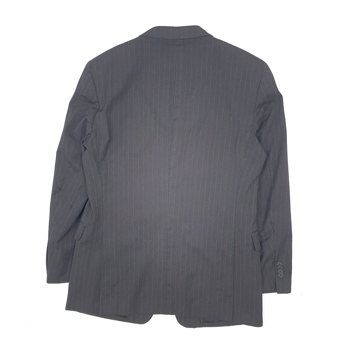 Mens Black Tommy Hilfiger Pinstripe  Coat