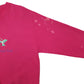 Womens Pink Jerzees Made In USA Crewneck Jumper