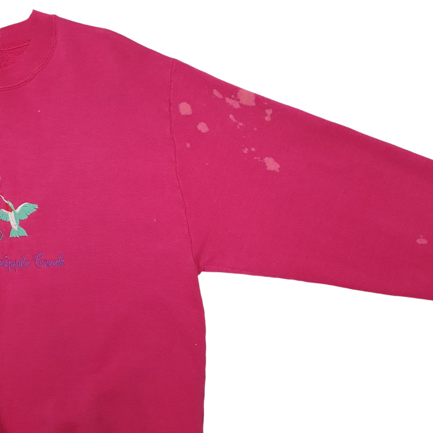 Womens Pink Jerzees Made In USA Crewneck Jumper
