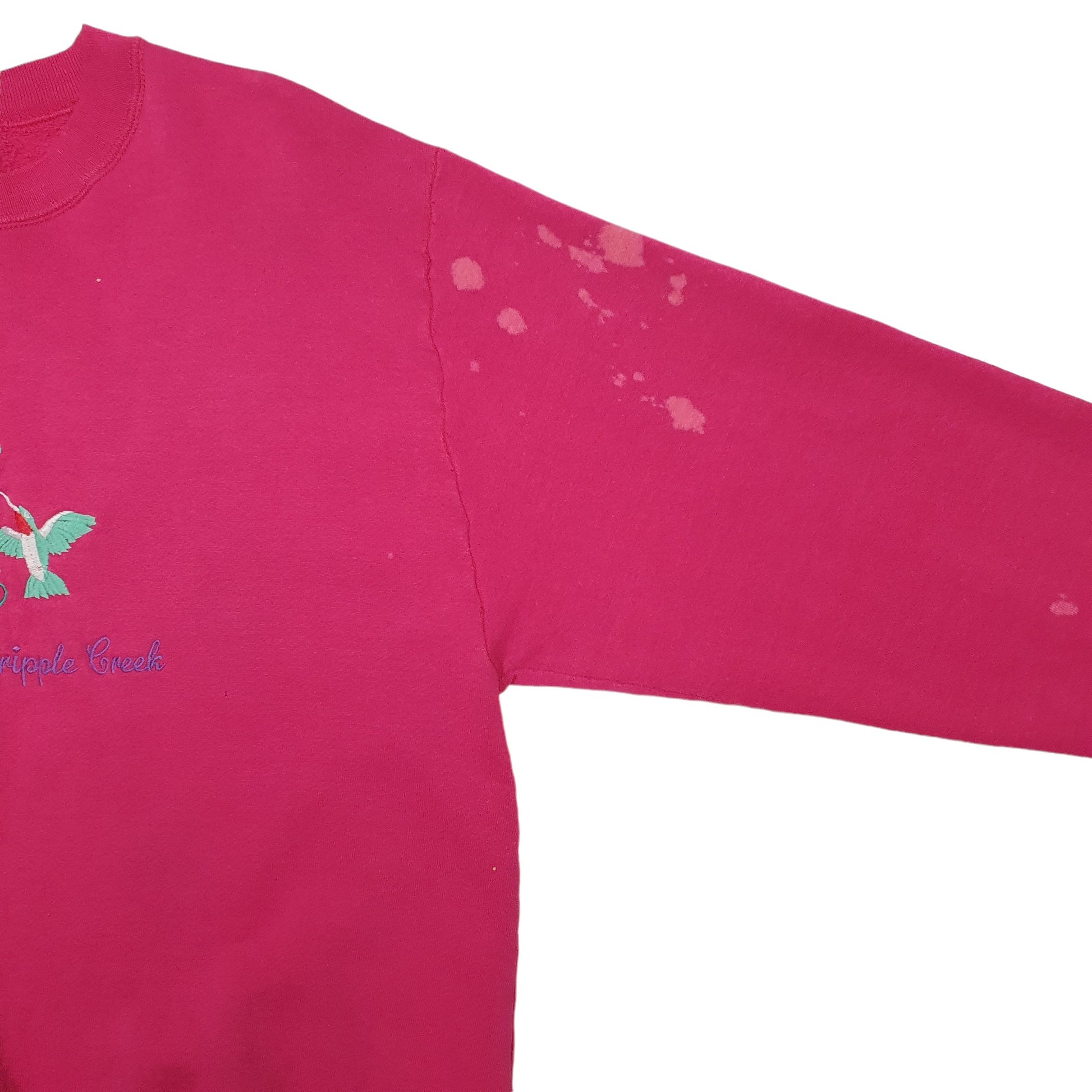 Womens Pink Jerzees Made In USA Crewneck Jumper