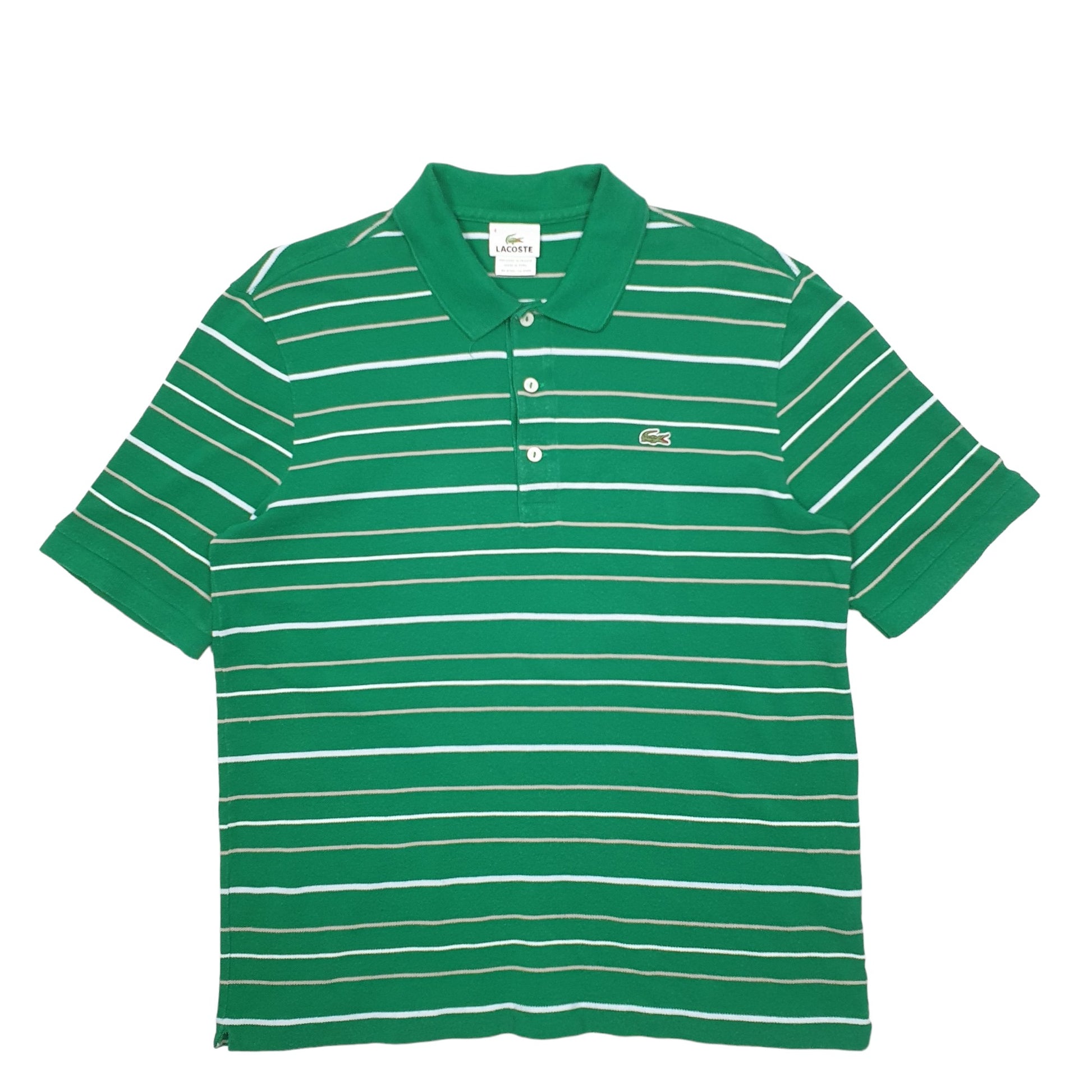 Mens Green Lacoste  Short Sleeve Polo Shirt