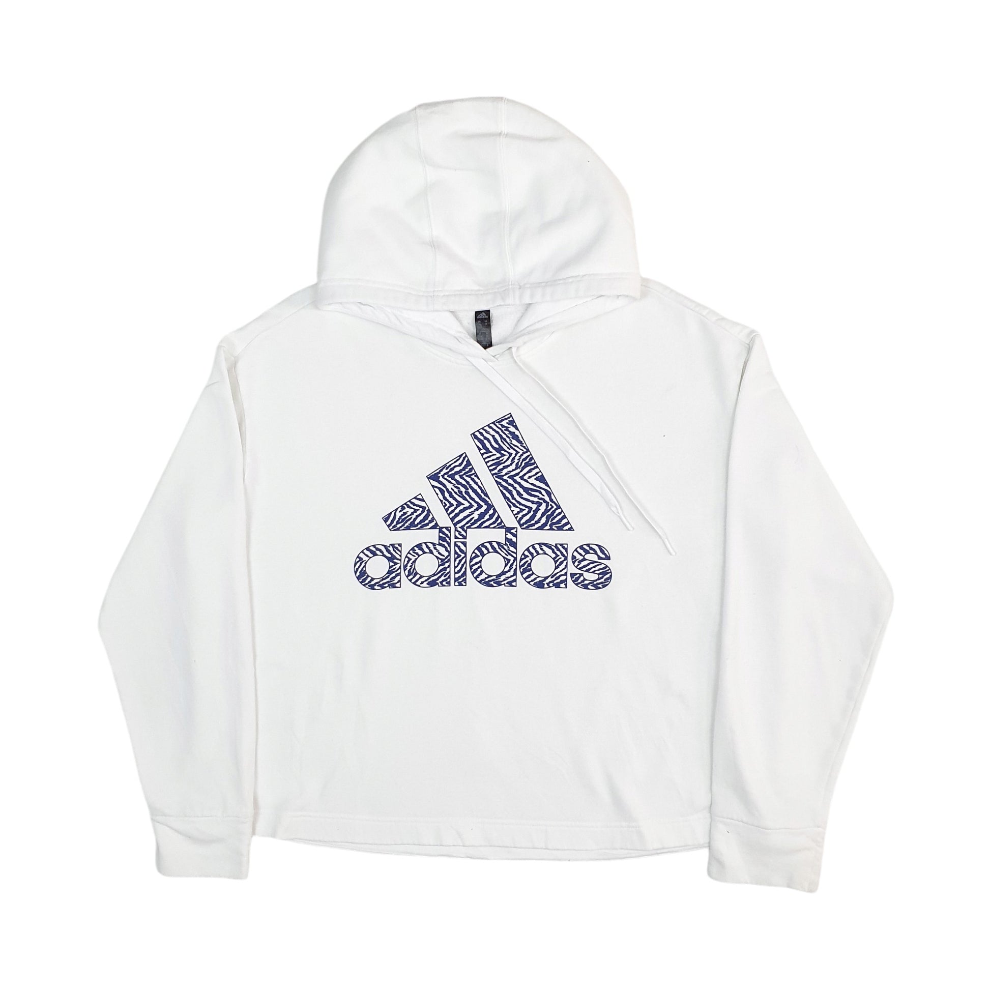 Womens White Adidas  Hoodie Jumper