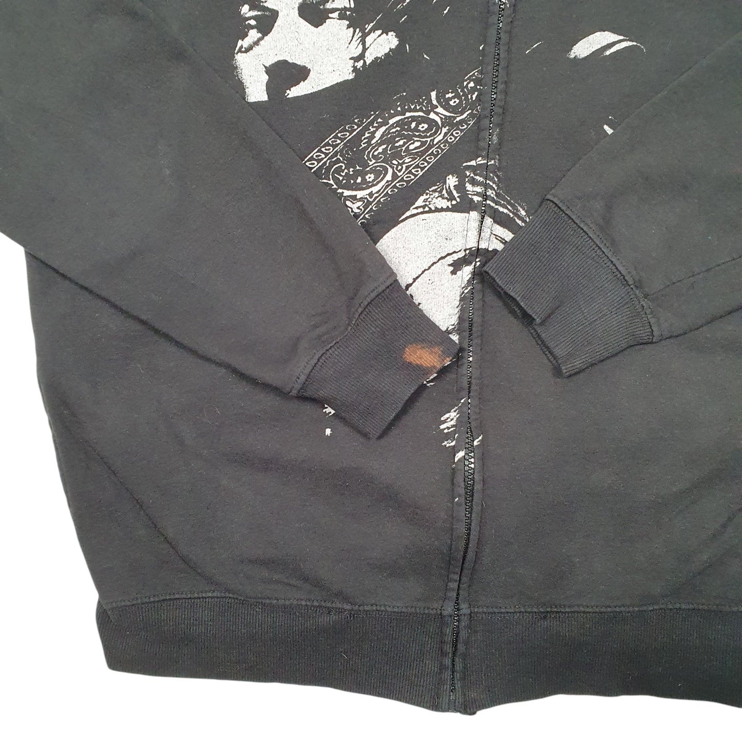 Mens Black The Walking Dead Hoodie AMC Zombies Full Zip Jumper