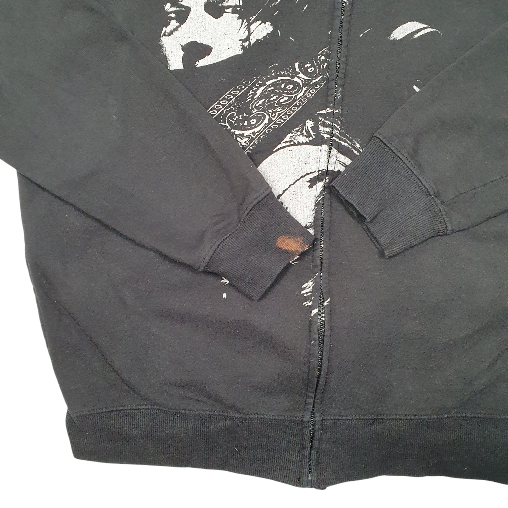 Mens Black The Walking Dead Hoodie AMC Zombies Full Zip Jumper