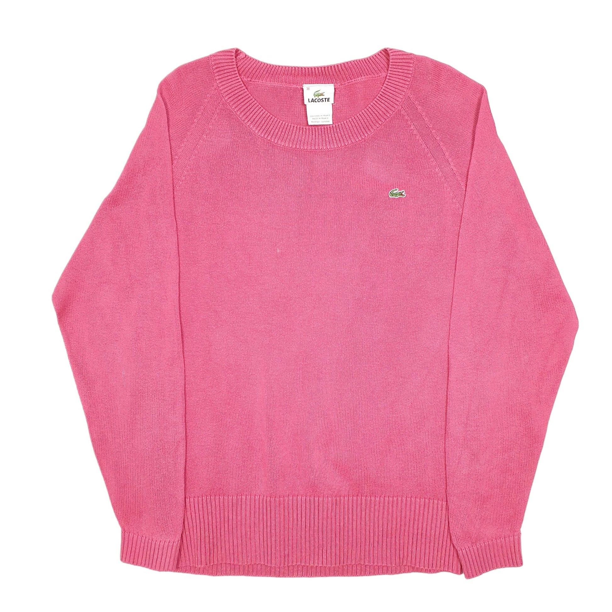 Womens Pink Lacoste Knit Crewneck Jumper