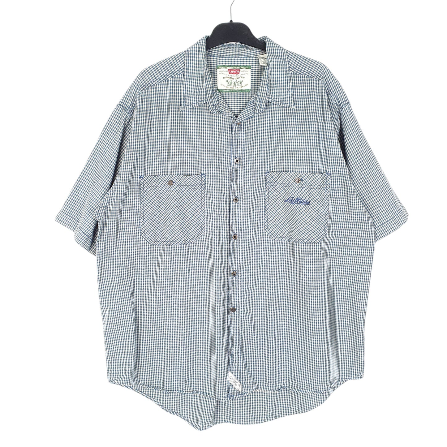 Mens Green Levis Vintage Short Sleeve Shirt