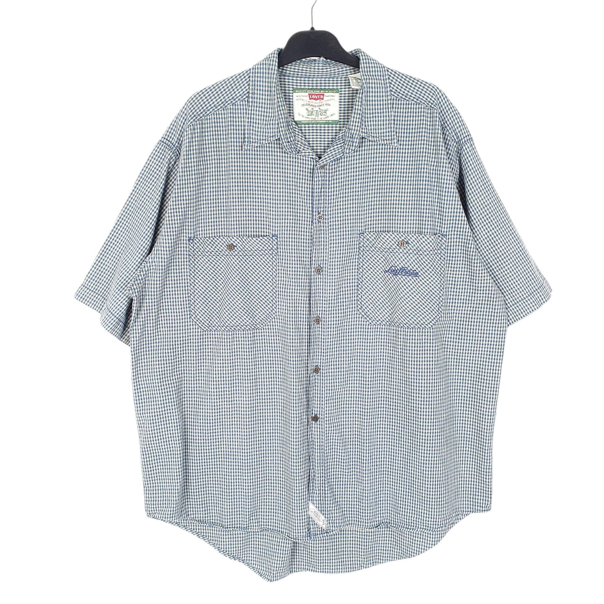 Mens Green Levis Vintage Short Sleeve Shirt
