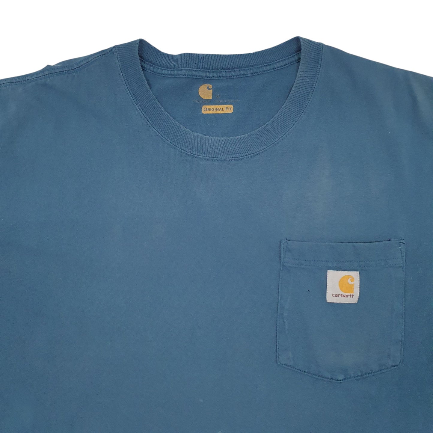 Mens Blue Carhartt  Short Sleeve T Shirt