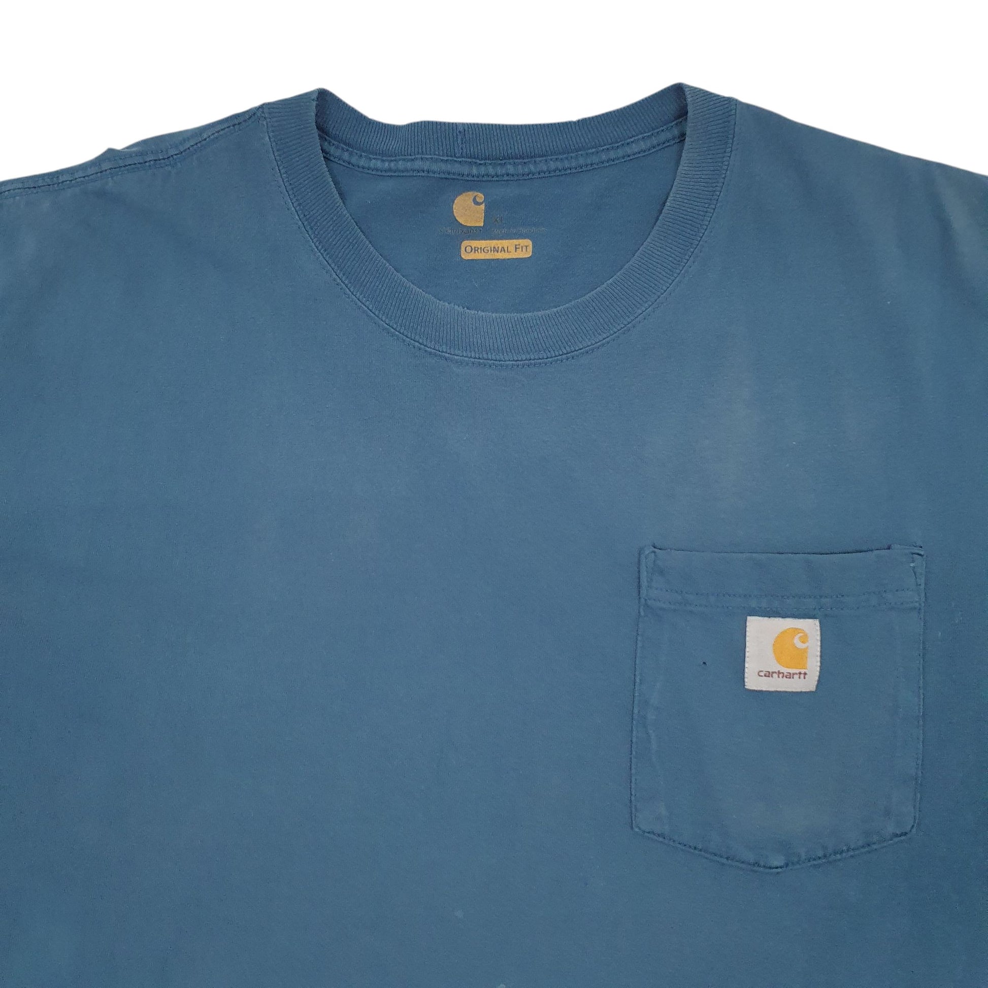 Mens Blue Carhartt  Short Sleeve T Shirt