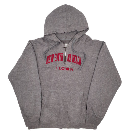 Mens Grey Unbranded New Smyrna Beach Florida Quarter Zip Jumper