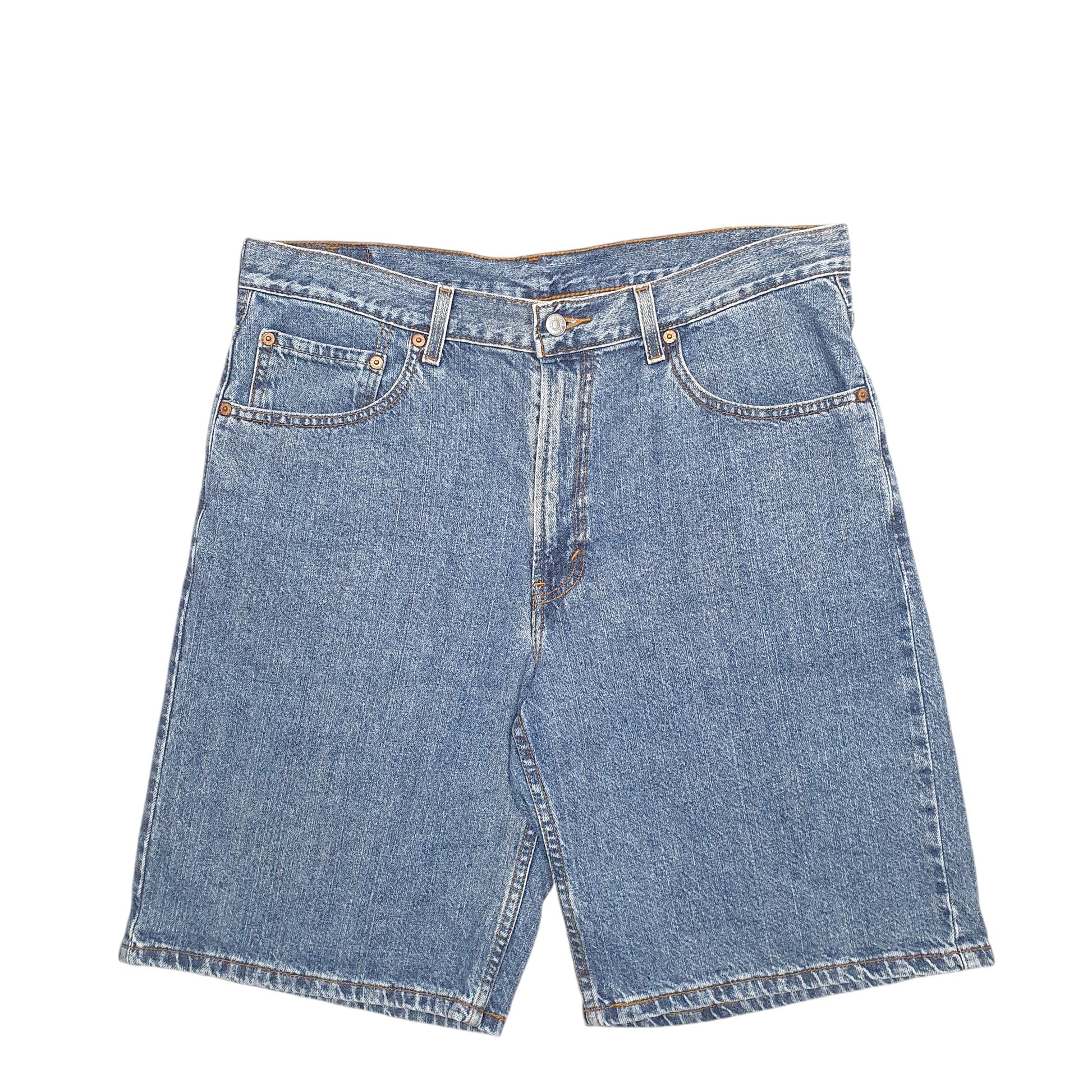 Mens Blue Levis Denim Jeans Jorts Denim Shorts