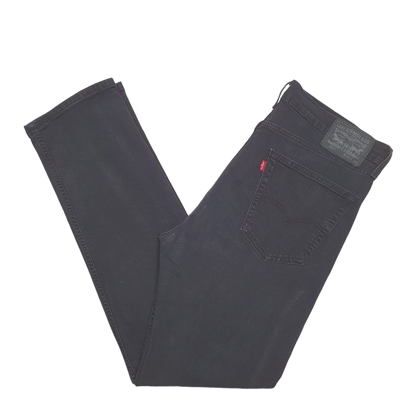 Mens Black Levis  505 JeansW36 L34