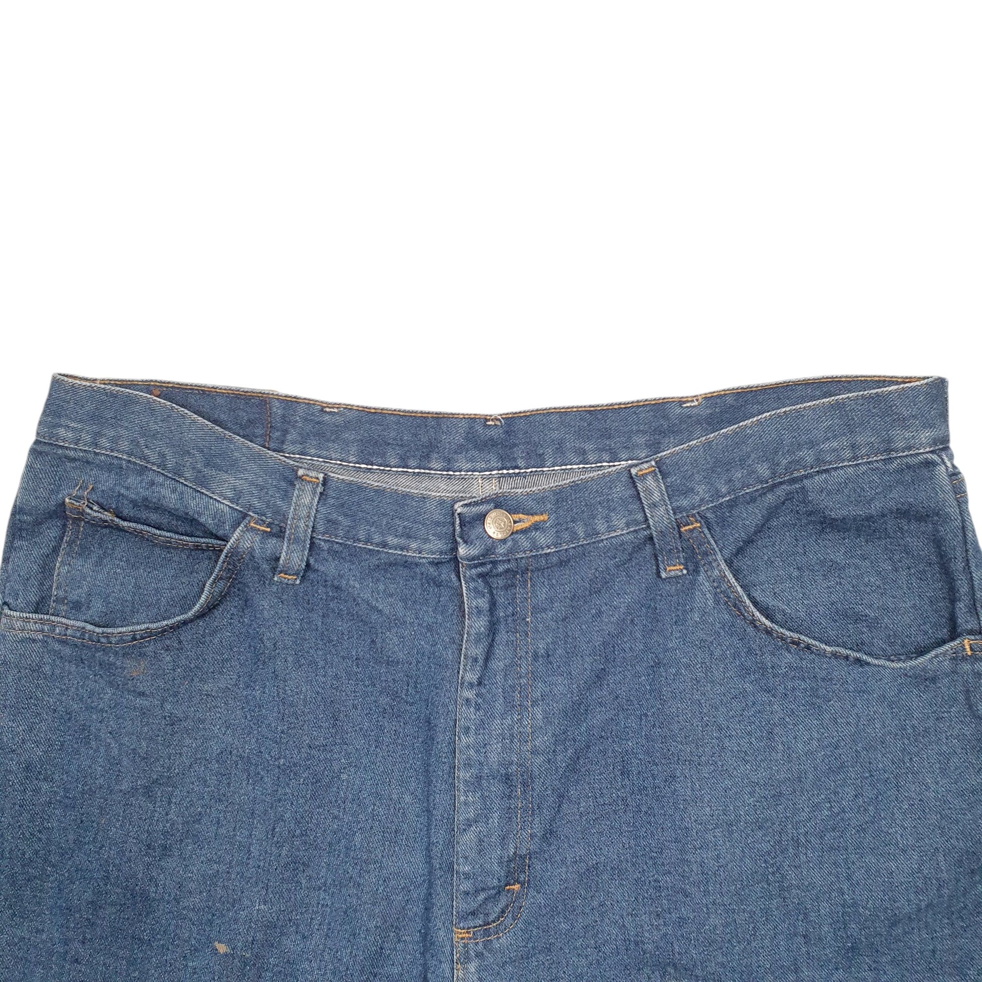 Mens Blue Wrangler Denim Jeans Jorts Denim Shorts