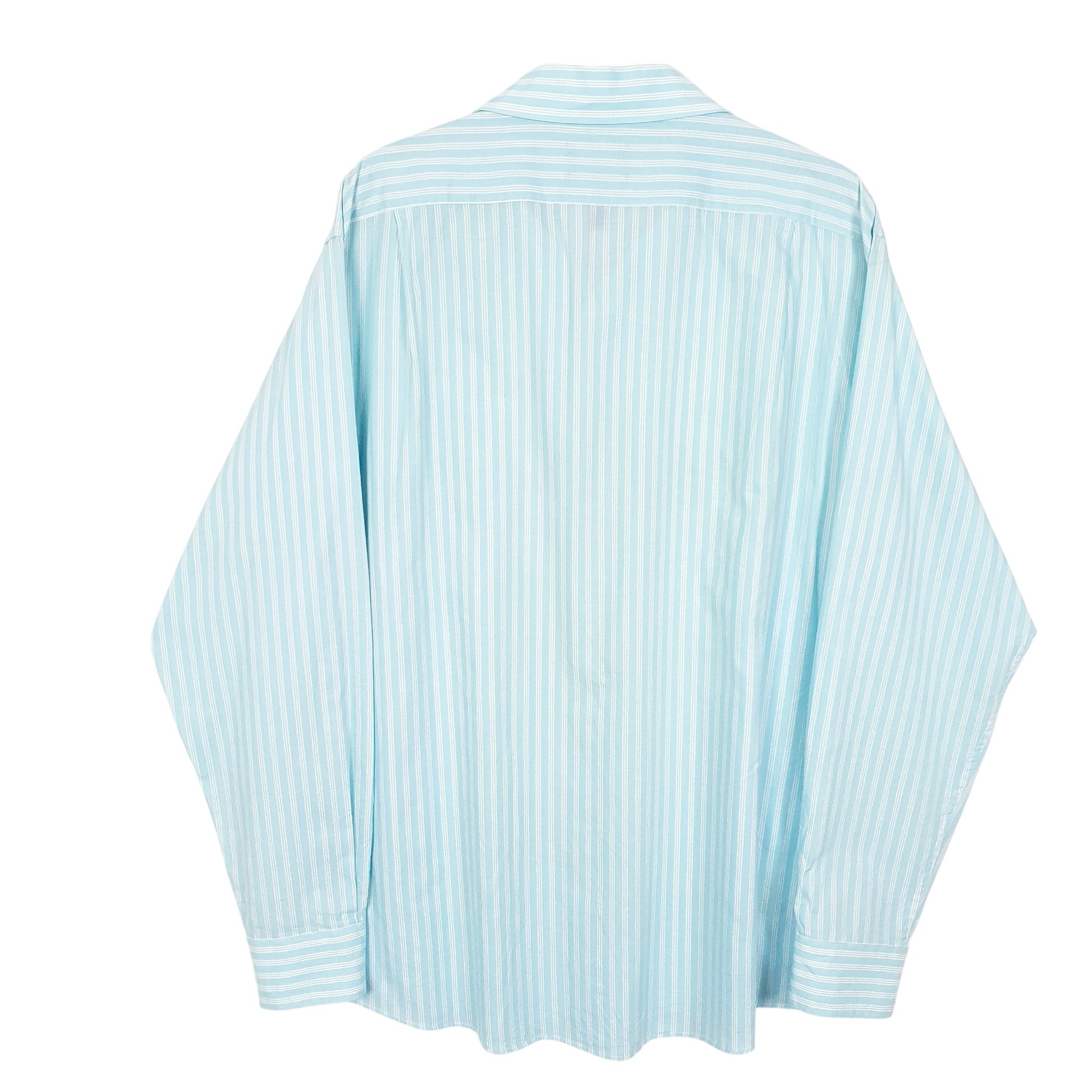 Mens Blue Dockers Fitted Long Sleeve Shirt