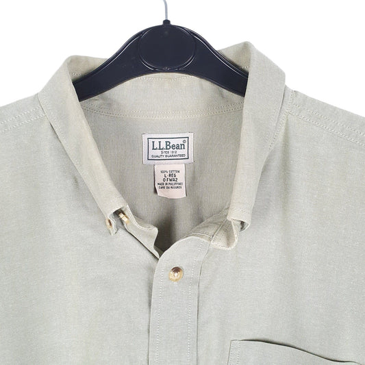 Mens Green L.L.Bean Oxford Long Sleeve Shirt