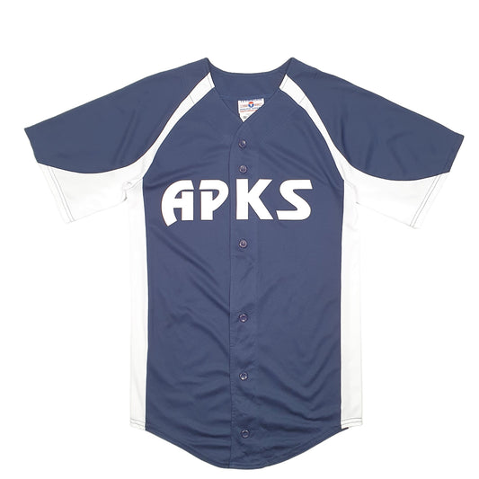 Mens Navy Teamwork Baseball Jersey APKS USA Short Sleeve T Shirt