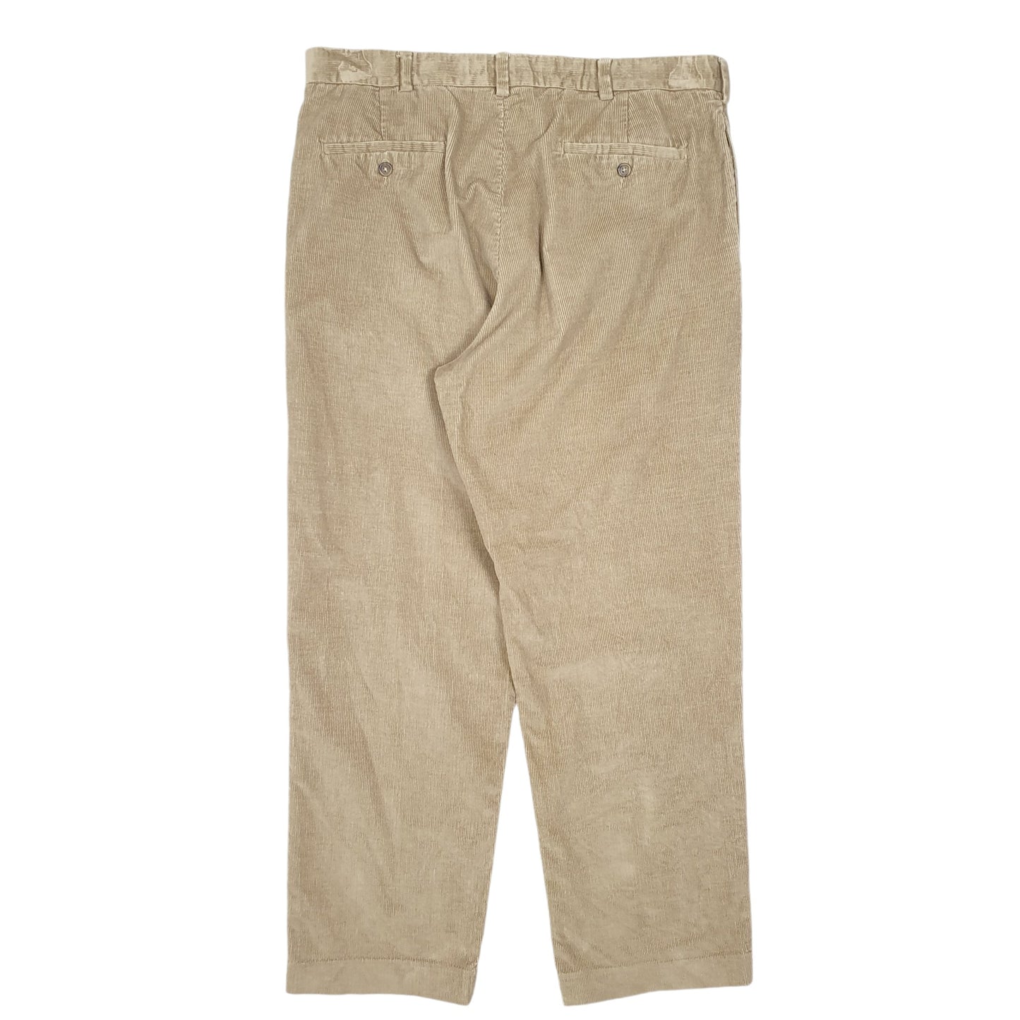 Mens Beige Eddie Bauer Stretch Cords Corduroy Trousers