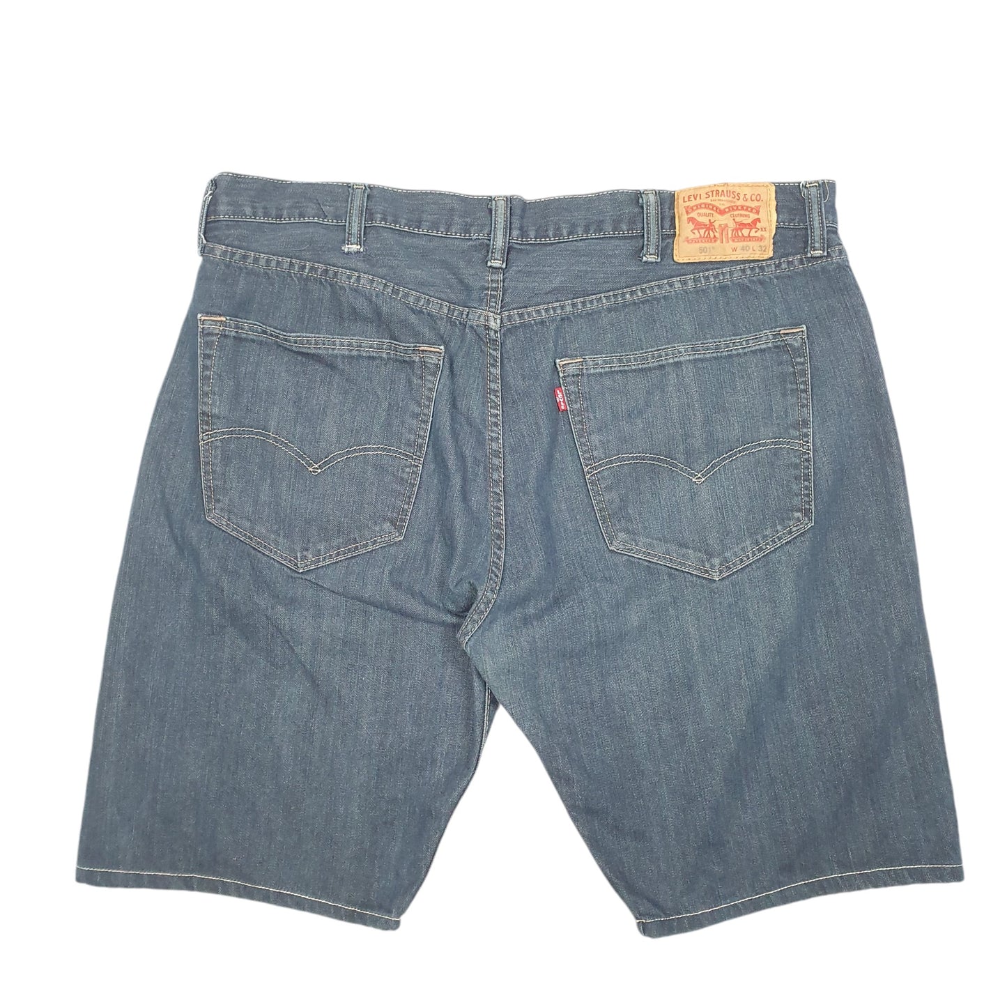 Womens Blue Levis 501 Jorts Denim Shorts