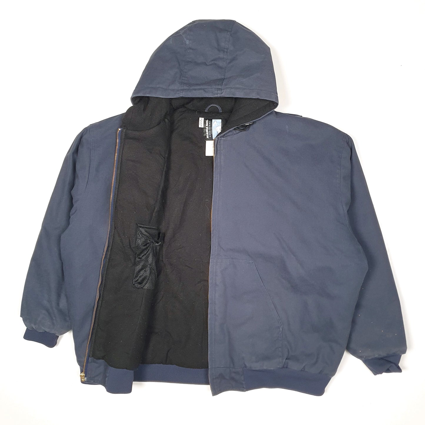 Mens Blue Alaska Bay Active Hooded  Coat