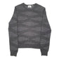 Womens Grey Calvin Klein Blend Merino Knit Italian Yarn Crewneck Jumper