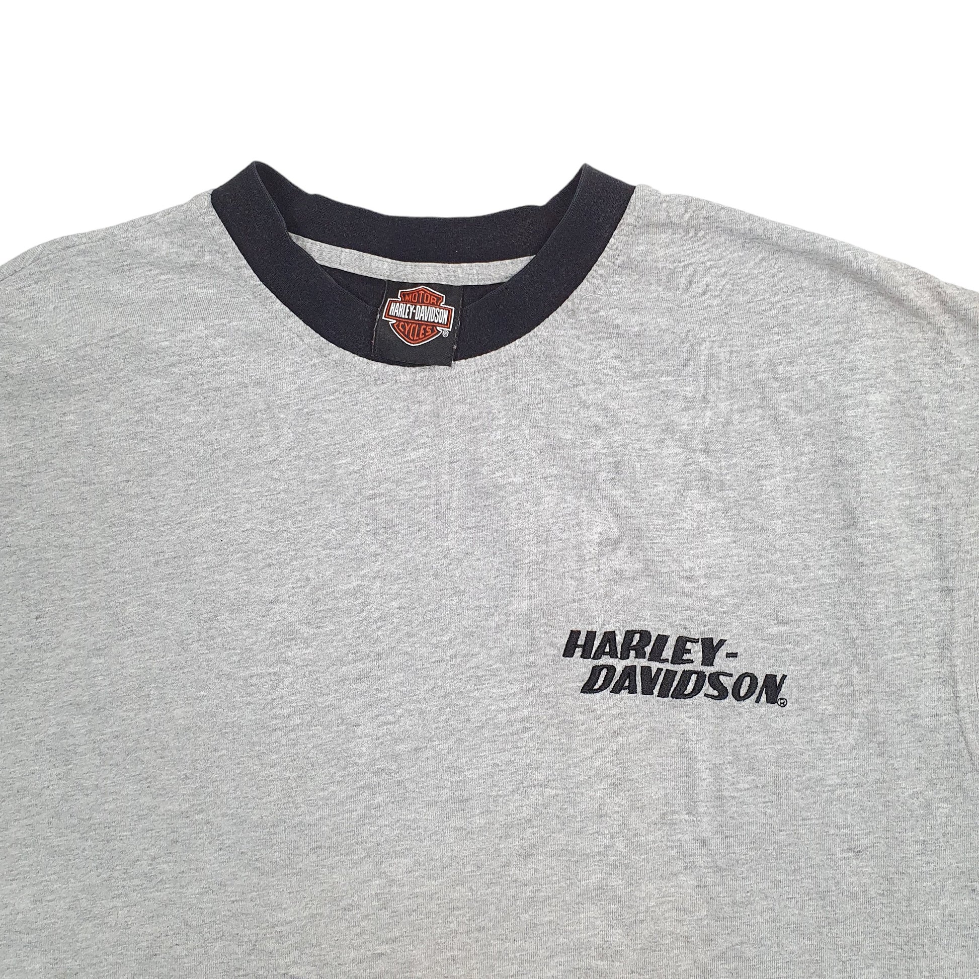 Mens Grey Harley Davidson Sleeveless Vest Indiana Short Sleeve T Shirt