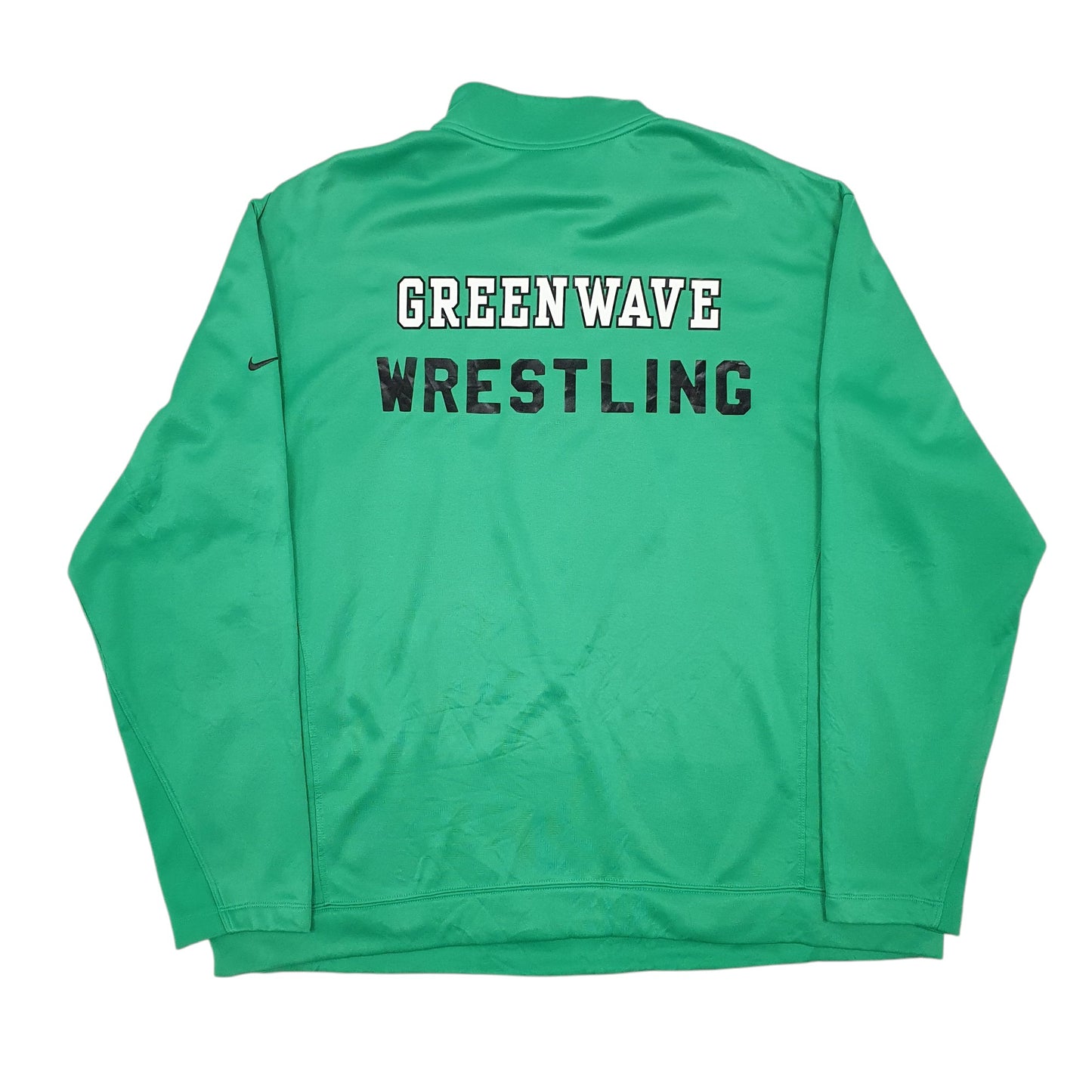 Mens Green Nike Golf Thermal Fit Greenwave Wrestling Quarter Zip Jumper