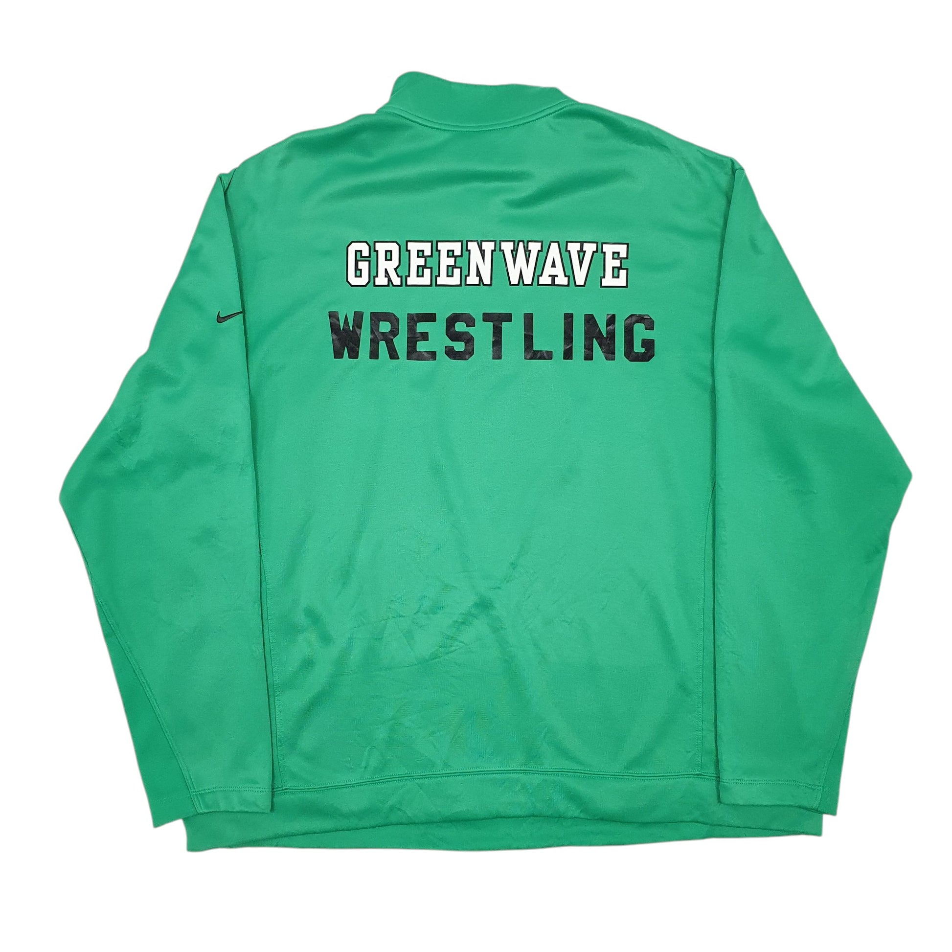 Mens Green Nike Golf Thermal Fit Greenwave Wrestling Quarter Zip Jumper