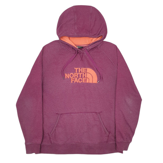 Womens Burgundy The North Face Spellout Hoodie Jumper