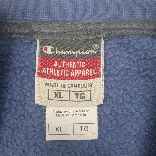 Mens Blue Champion  Crewneck Jumper