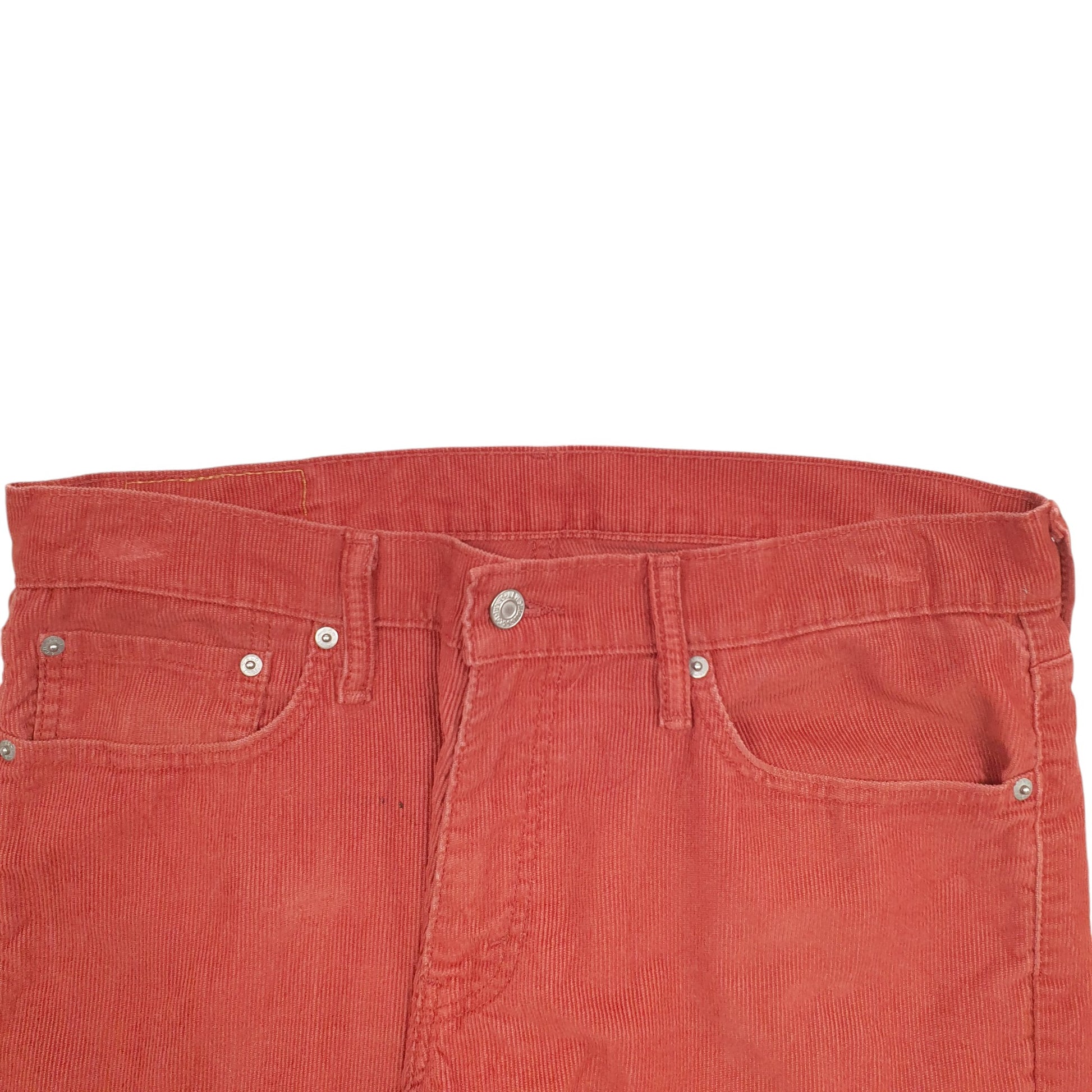 Mens Orange Levis 514 Corduroy Trousers