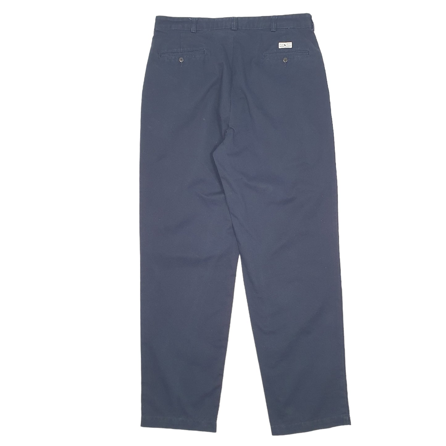 Mens Navy Polo Ralph Lauren Double Pleated Chino Trousers