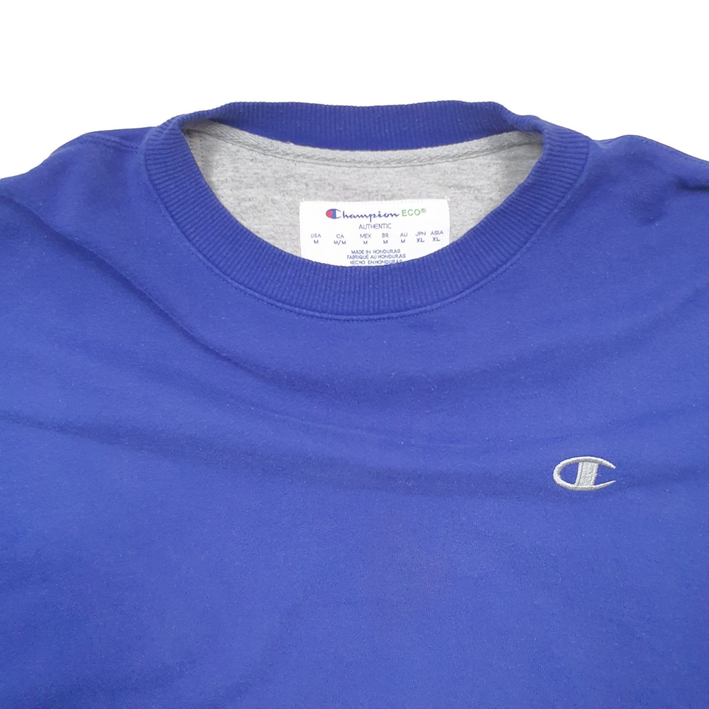 Mens Blue Champion  Crewneck Jumper