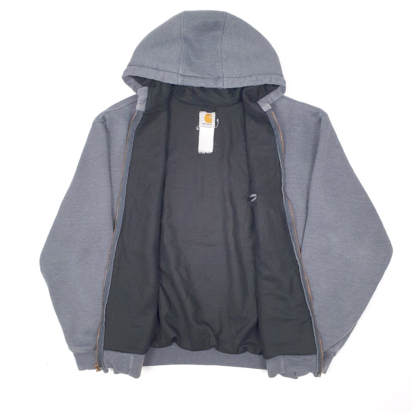 Mens Grey Carhartt Hoodie Full Zip Jumper