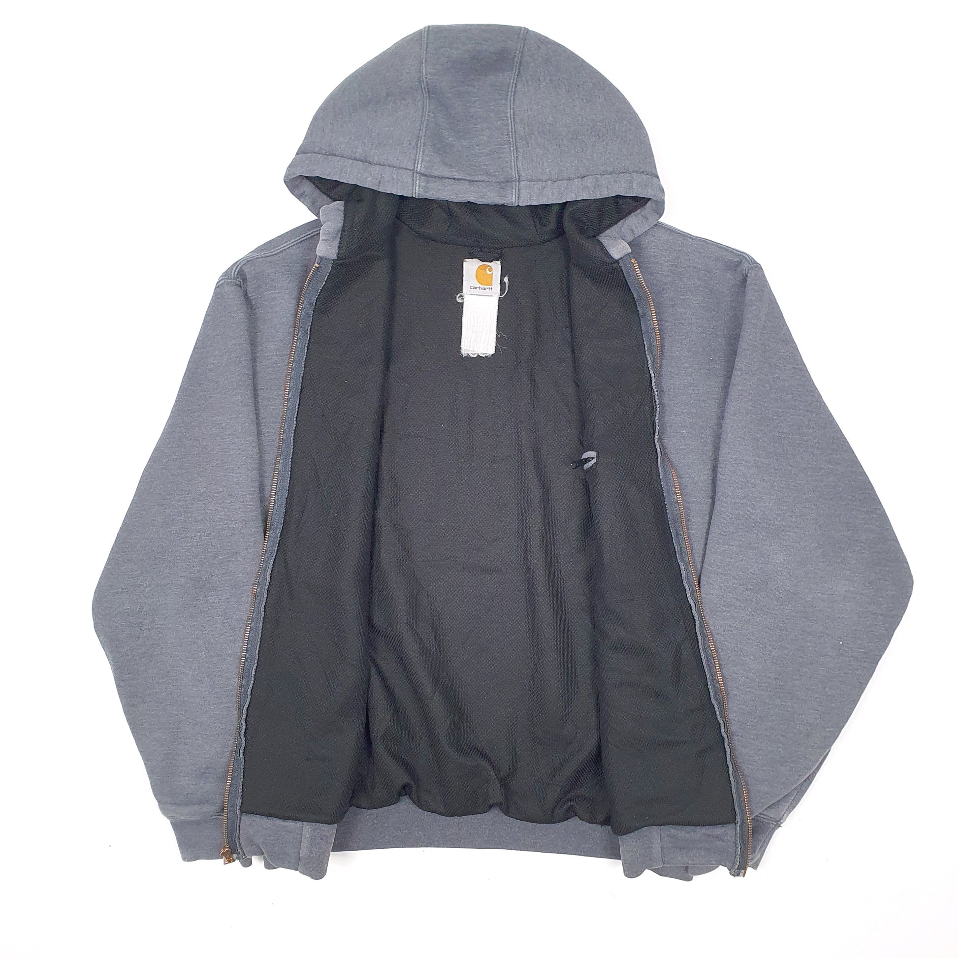 Mens Grey Carhartt Hoodie Full Zip Jumper