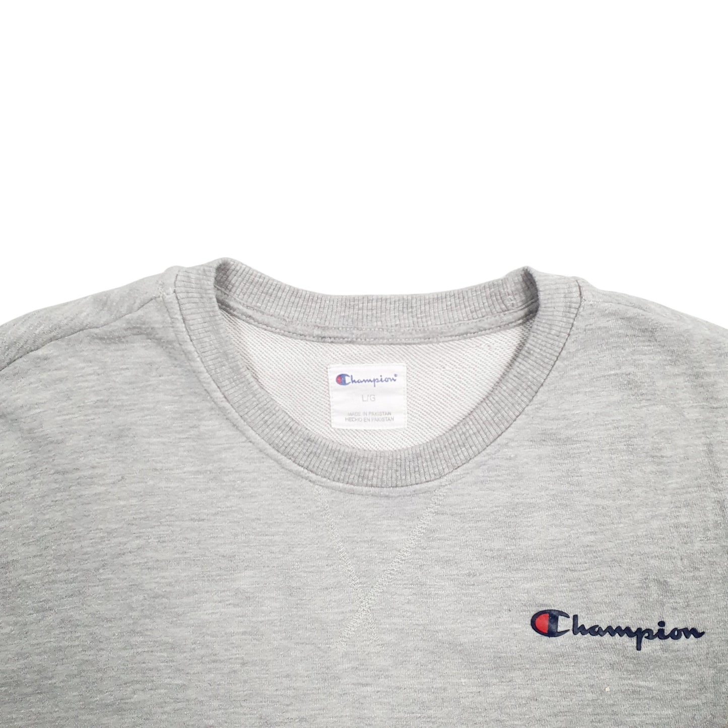 Mens Grey Champion  Crewneck Jumper