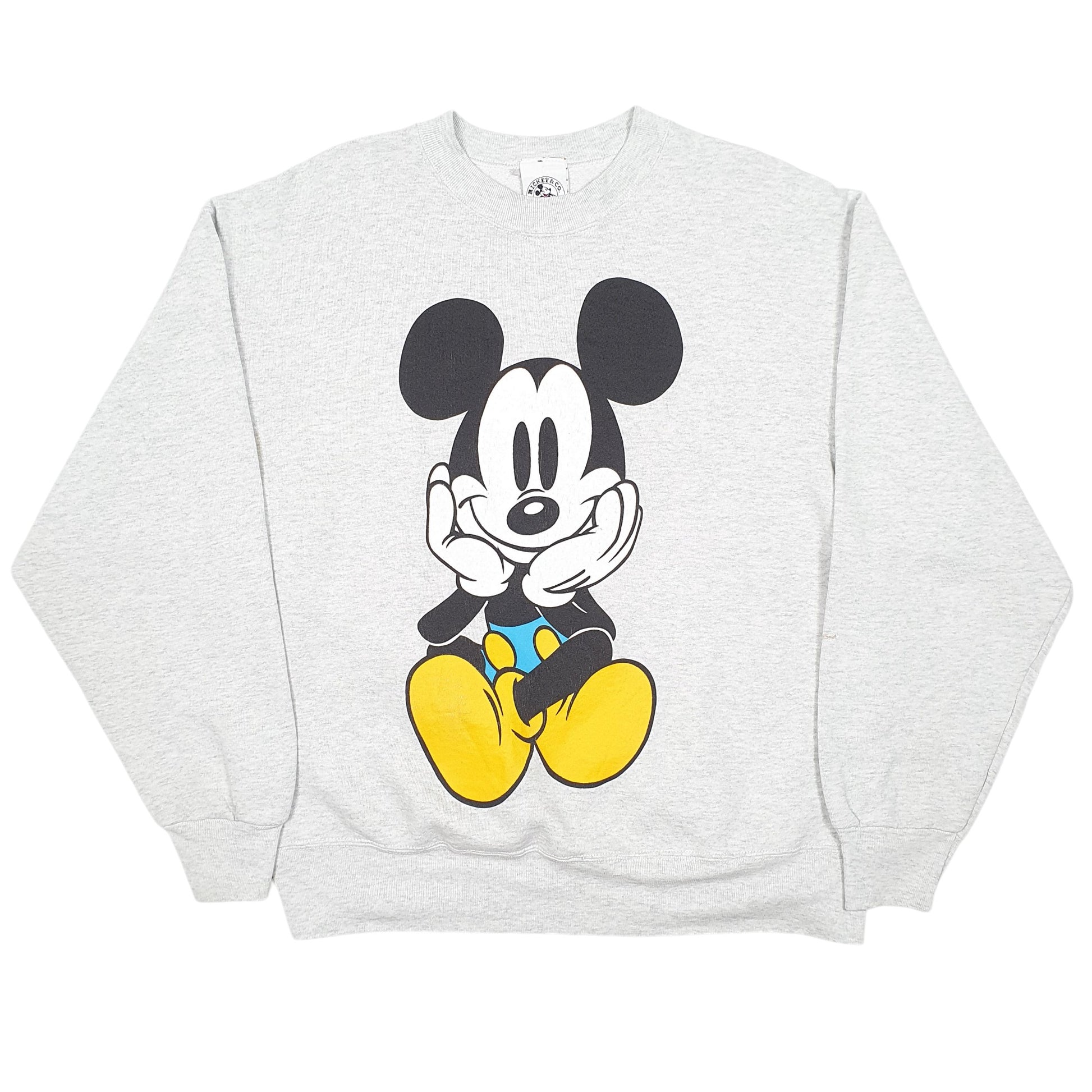 Mens Grey Disney Mickey Mouse And Co Vintage Crewneck Jumper