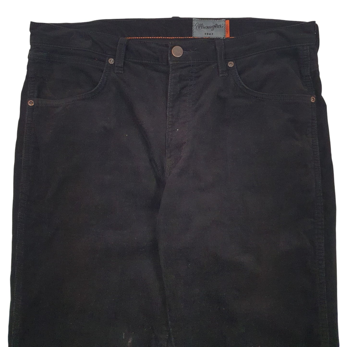 Mens Black Wrangler Arizona Stretch Corduroy Trousers