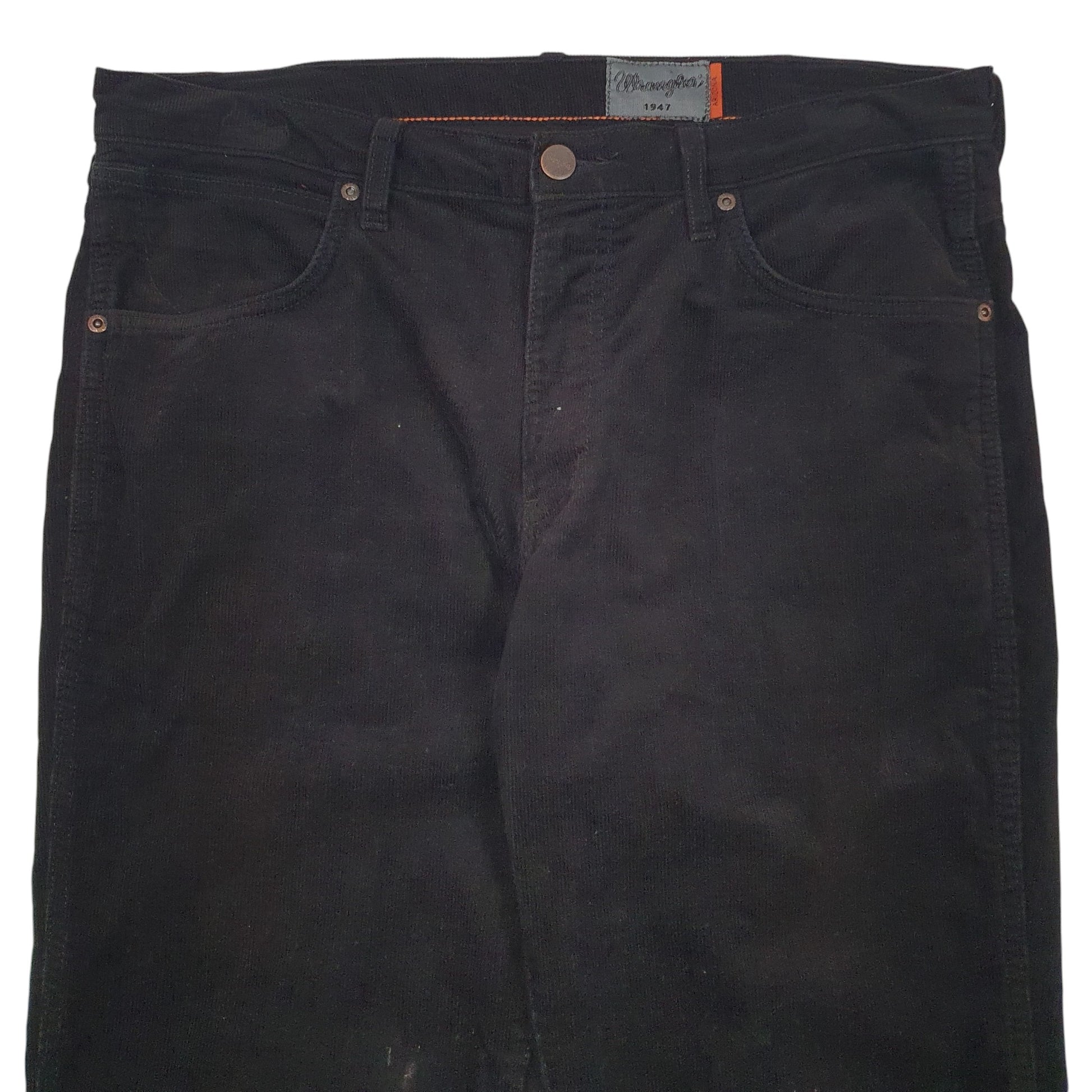 Mens Black Wrangler Arizona Stretch Corduroy Trousers